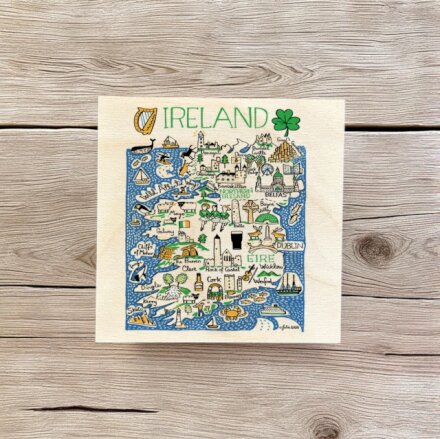 Julia Gash Wooden Coaster - Ireland