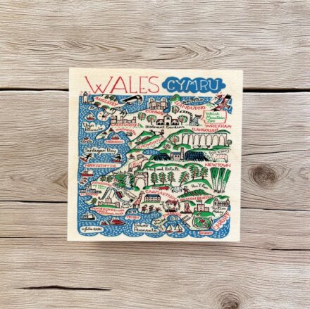 Julia Gash Wooden Coaster - Wales