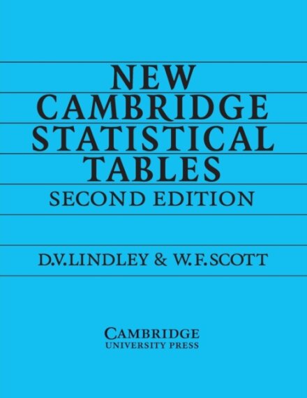 New Cambridge Statistical Tables