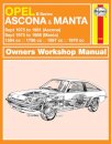 Opel Ascona & Manta (B Series) (Sept 75 - 88) Haynes Repair Manual