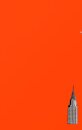 NYC Chrysler building bright orange grid style page notepad $ir Michael limited edition