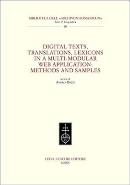 Digital texts, translations, lexicons in a multi-modular web application: methods and samples