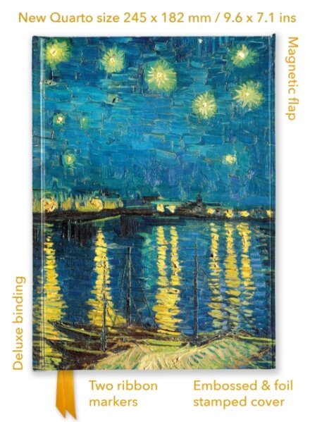 Vincent van Gogh: Starry Night over the Rhone (Foiled Quarto Journal)