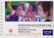 MA2 Managing Costs and Finance - Pocket Notes