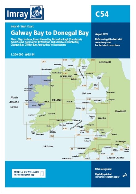 Imray Chart C54 : Galway Bay to Donegal Bay : 54