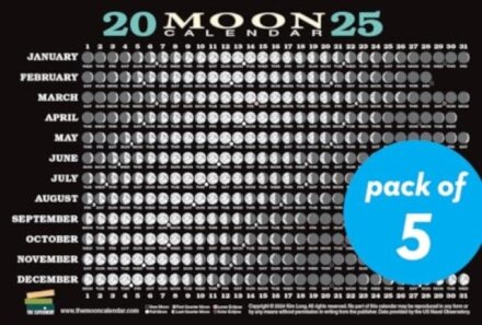 2025 Moon Calendar Card (5 pack)