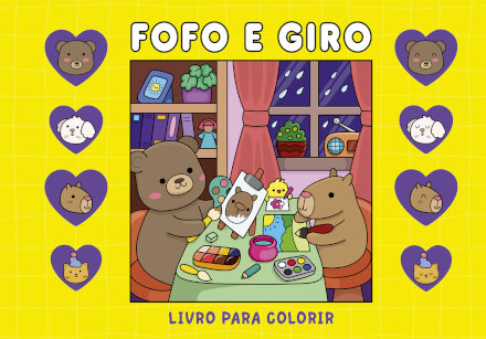 Fofo e giro - Livro para colorir