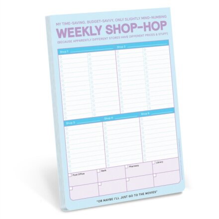 Knock Knock Weekly Shop-Hop Pad with Magnet (Pastel Version)