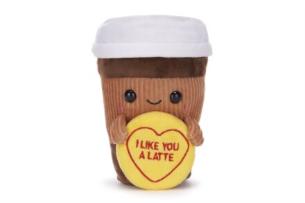 Love Hearts 7" I Like You A Latte Plush Gift