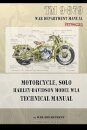 Motorcycle, Solo Harley-Davidson Model WLA Technical Manual