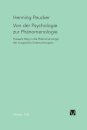 Von der Psychologie zur Phanomenologie