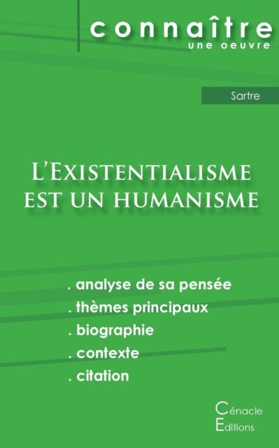 Fiche de lecture L'Existentialisme est un humanisme de Jean-Paul Sartre (analyse litteraire de reference et resume complet)