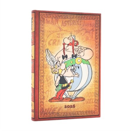 2026 Asterix & Obelix (The Adventures of Asterix) Mini 12-month Horizontal Hardcover Flexi Dayplanner 2026 (Elastic Band Closure)