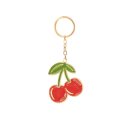 Cherry Enamel Keyring