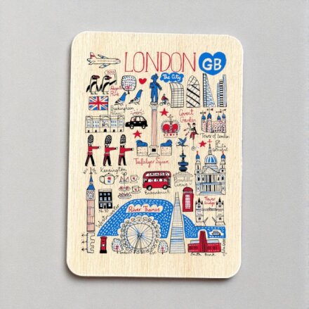 Julia Gash Wooden Magnet - London