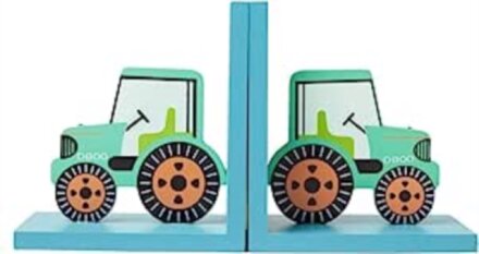 Sass & Belle Green Tractor Bookends