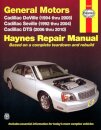 Cadillac DeVille (94-05), Seville (92-04), & DTS (06-10) Haynes Repair Manual (USA)