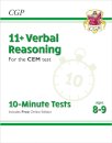 11+ CEM 10-Minute Tests: Verbal Reasoning - Ages 8-9 (with Online Edition)