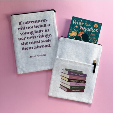 Jane Austen Travel Quote Book Sleeve