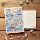 Julia Gash Wooden Postcard - Cardiff