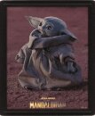Star Wars: The Mandalorian (Grogu) 10 x 8" 3D Lenticular Poster (Framed)