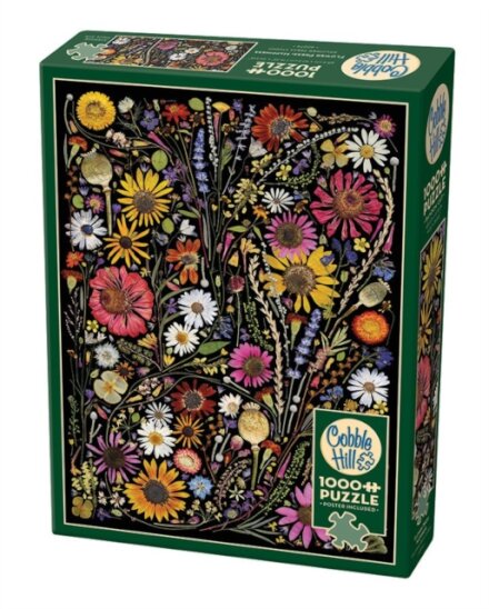Cobble Hill Flower Press: Happiness 1000 Piece Jigsaw Puzzle