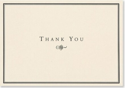 Thank You Notes Black/cream