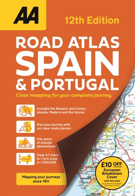 AA Road Atlas Spain & Portugal