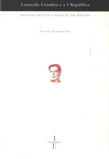 Leonardo Coimbra e a I República