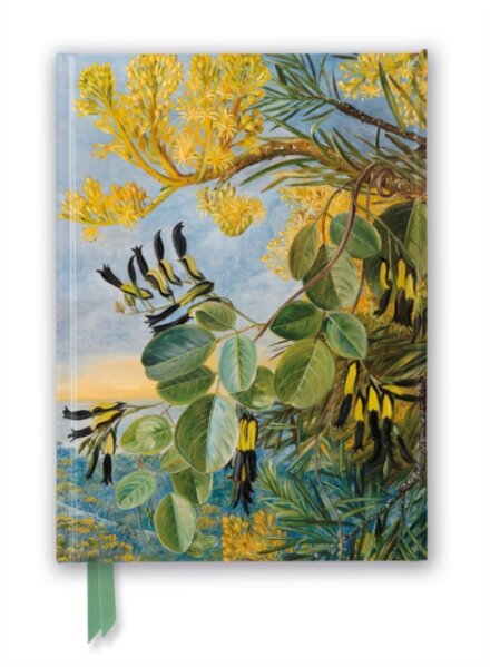 Kew Gardens: Marianne North: Flowers of the Flame-Tree and Yellow and Black Twiner, West Australia (Foiled Journal)