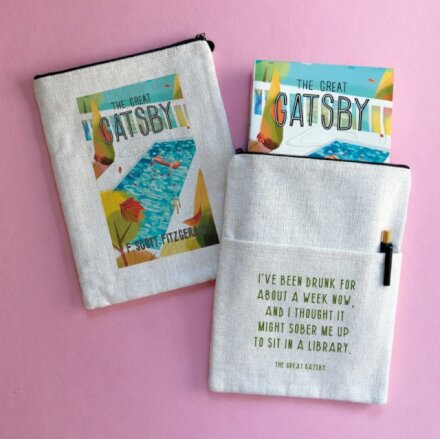 Great Gatsby Library Quote Book Sleeve