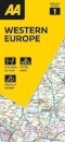 AA Road Map Western Europe
