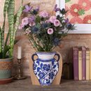 Cardboard Vase Sleeve - Blue & White Floral