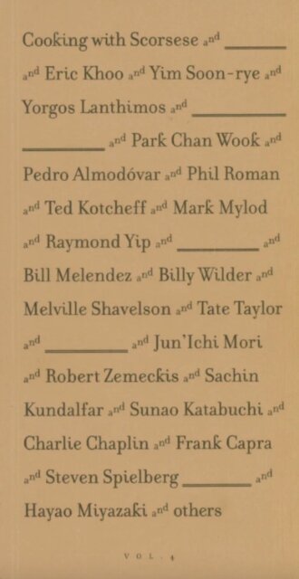 Cooking With Scorsese Vol. 4