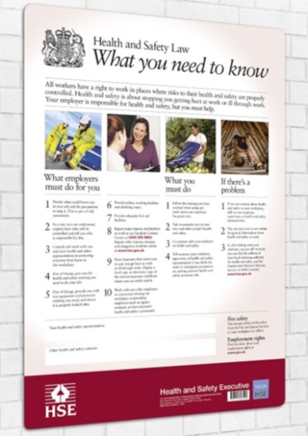 Health and safety law: what you need to know (A2 poster) (standard)