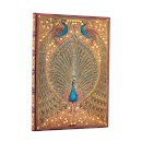 Hafiz’s Peacocks (Sangorski & Sutcliffe) Midi Lined Hardcover Journal (Elastic Band Closure)