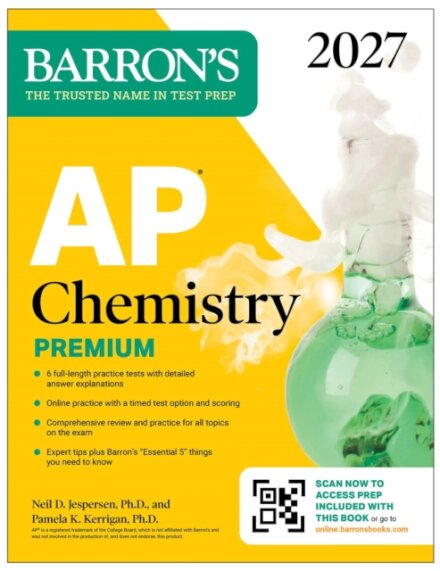 AP Chemistry Premium, 2027: Prep Book with 6 Practice Tests + Comprehensive Review + Online Practice