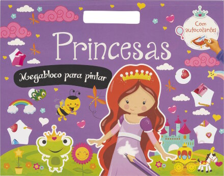 Princesas - Megabloco para pintar com autocolantes