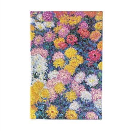 Monet’s Chrysanthemums Midi Lined Hardback Journal (Elastic Band Closure)