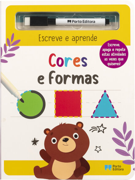 Escreve E Aprende - Cores E Formas - Inclui Caneta Escreve A Apaga