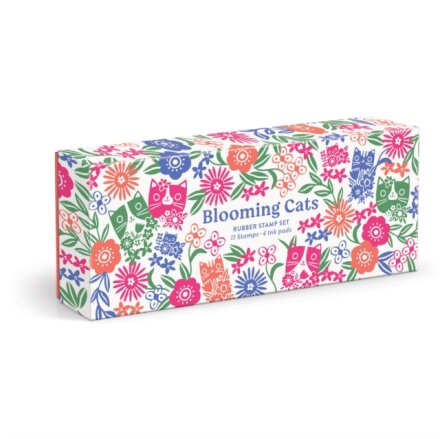 Blooming Cats Rubber Stamp Set
