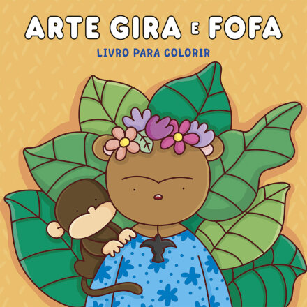 Arte gira e fofa - Livro para colorir
