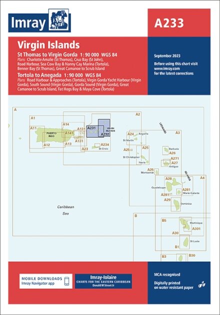 Imray Chart A233 : Virgin Islands : 233