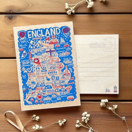 Julia Gash Wooden Postcard - England
