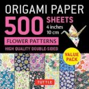 Origami Paper 500 sheets Flower Patterns 4" (10 cm)