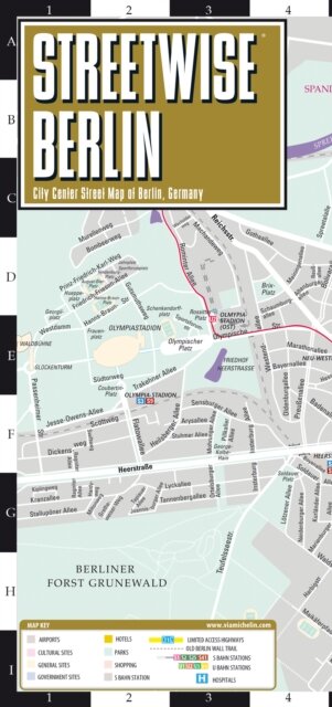 Streetwise Berlin Map - Laminated City Center Street Map of Berlin, Germany
