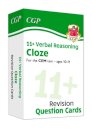 11+ CEM Revision Question Cards: Verbal Reasoning Cloze - Ages 10-11