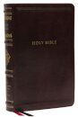 NKJV, Personal Size Reference Bible, Sovereign Collection, Leathersoft, Brown, Red Letter, Thumb Indexed, Comfort Print