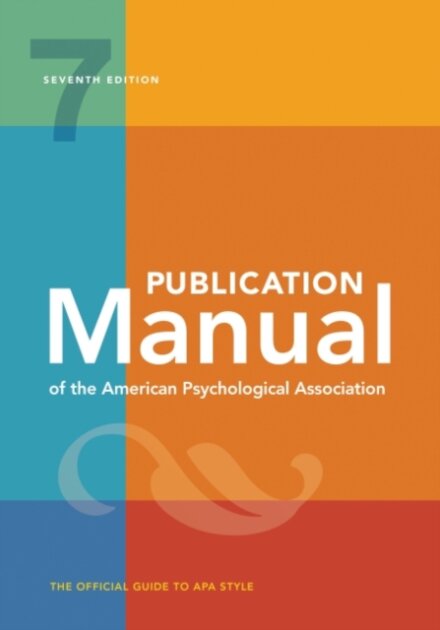 Publication Manual Of The American Psychological Association 7th Edition