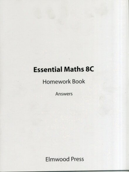 Essential Maths 8C Homework Answers